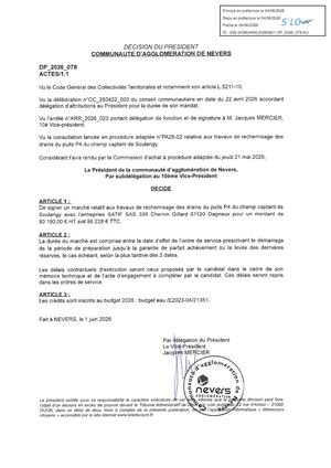 DP 2026 078 Marches Travaux Rechemisage Soulangy