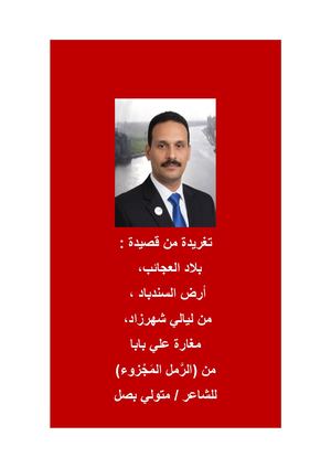 تغريدة من قصيدة ( بلاد العجائب ) للشاعر متولي بصل