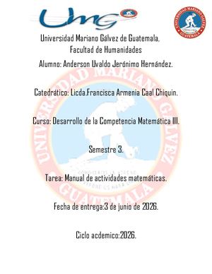 Manual de actividades Matematicas