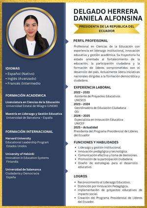 Hoja De Vida - Daniela Delgado Herrera