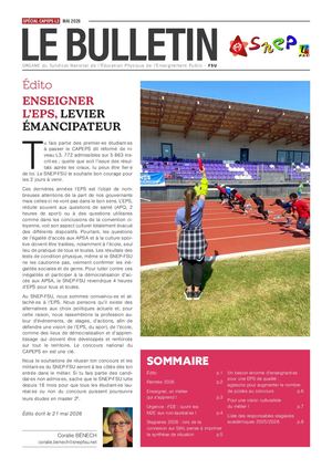 Bulletin SNEP - Spécial CAPEPS Externe L3 -  Mai 2026