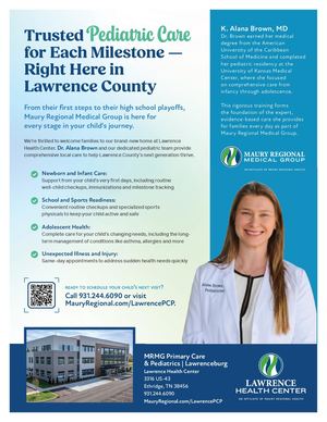 Flyer | Lawrence Health Center Pediatrics