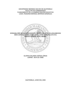 Investigación Integración De La Inteligencia Artificial En El Planeamiento Educativo Y Su