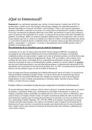 Informacion Sobre Immunocal