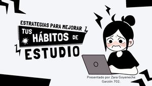 Presentación Estrategias De Estudio Creativo Divertido Blanco Y Negro