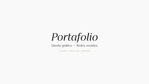 Portafolio De Diseño Gráfico Para Redes Sociales Con Estilo Minimalista