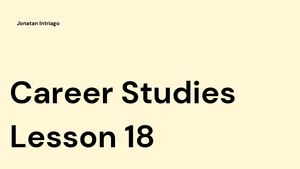 Career Lesson 18