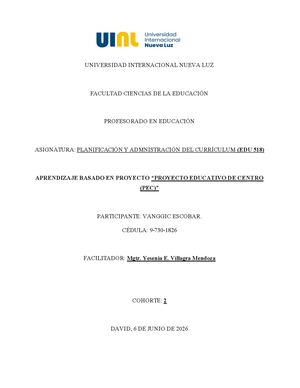 PROYECTO EDUCATIVO DE CENTRO.