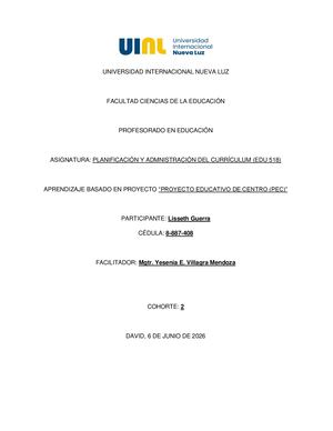 PROYECTO EDUCATIVO DE CENTRO (PEC