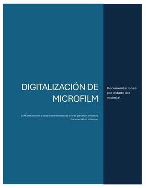 Revista Digitalización De Microfilm