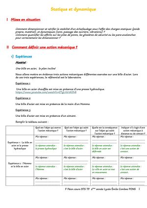 Cours Statique Et Dynamique