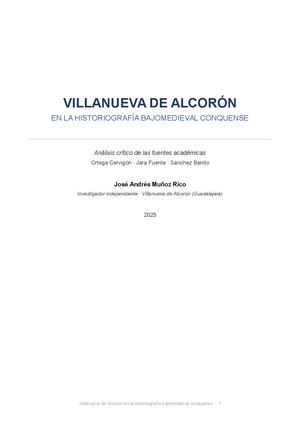 Villanueva Alcorón Historiografia