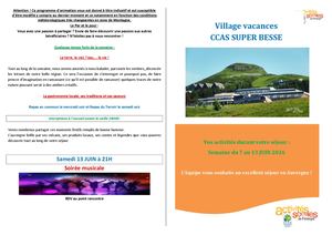 Planning Du 7 Au 13 Juin 2026