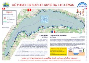 Carte Voie pietonnes Rives du Léman