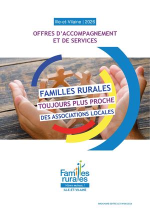 Offres d’accompagnement et de services aux associations locales Familles Rurales d’Ille-et-Vilaine | 2026