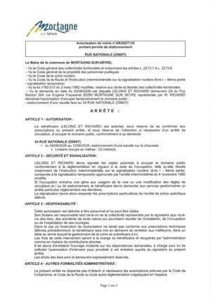 Ar26st135 Av Portant Permis De Stationnement Rue Nationale Du 8 06 Au 12 06 2026