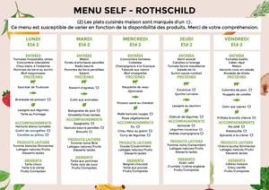 Menu Self Ete 2 Rth