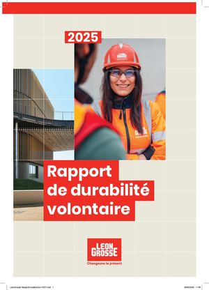Rapport Durabilité 2025 Groupe Léon Grosse