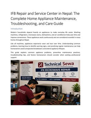 IFB Repair And Service Center In Nepal