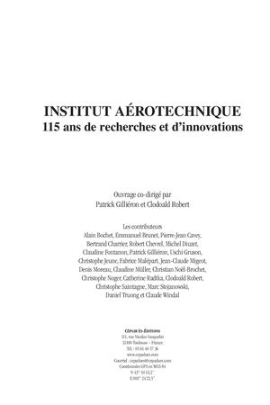 Extrait 2303 Institut aérotechnique. 115 ans de recherches et d’innovations (3 AF)
