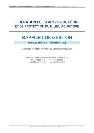Rapport Gestion 2025
