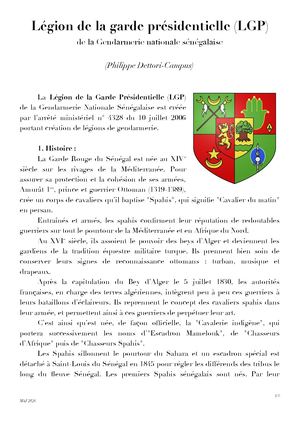 Légion De La Garde Présidentielle (Lgp Sénégal) Dc V Snhpg