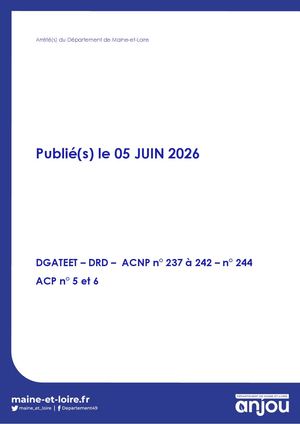 05 Juin 2026 - Arretes Acnp 237 244 Acp 5 6