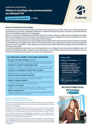 Executive Certificate Piloter La Stratégie de communication en utilisant l'IA