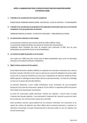 Annonce Exploitation Le Bistrot De L'odyssée Eté 2026
