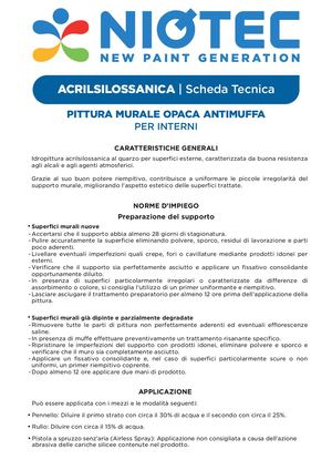 Acrilsilossanica Scheda Tecnica