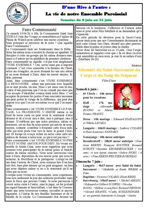 Bulletin Du 07 Au 14 Juin