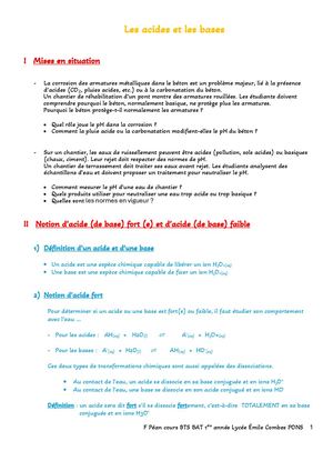 Les Acides Et Les Bases