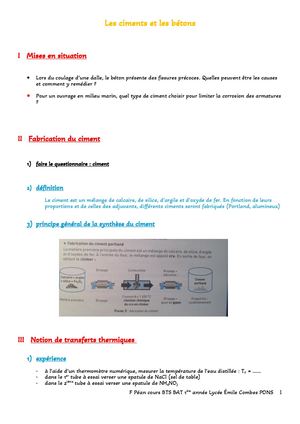 Les Ciments Et Les Bétons
