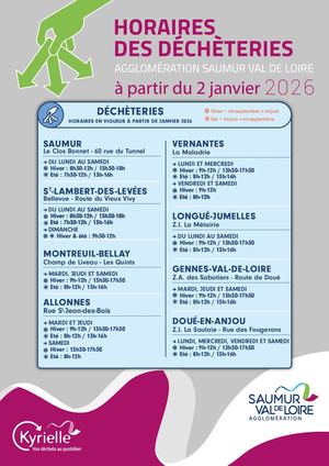 Horaires Des Déchèteries 2026