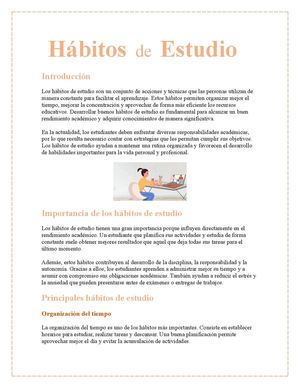 Hábitos De Estudio