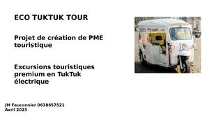 Creation PME Touristique Tuktrip