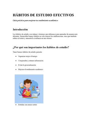 Hábitos De Estudio Efectivos
