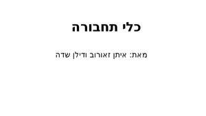 דילן ואיתן זאורוב תחבורה