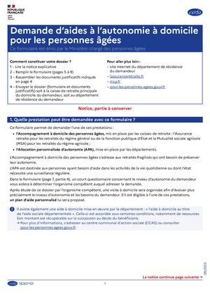 Cerfa Demande Unique D Aide A L Autonomie Apa Carsat Avec Coordonnees Des Organismes