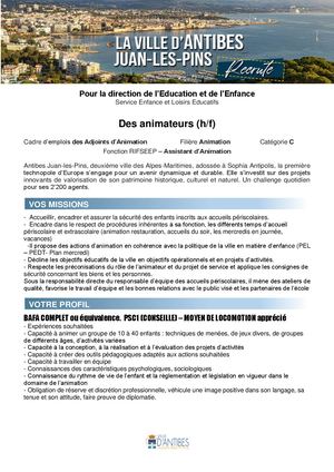 Annonce Animateurs