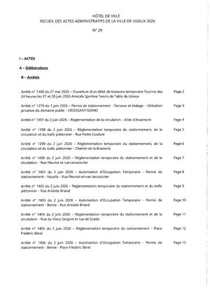 Recueil N° 29