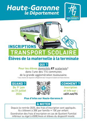 Inscriptions Transport Scolaire 2025-2026