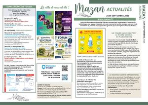 Mazan Actualités Juin Septembre 2026