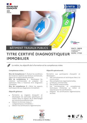 Glm Titre Diagnostiqueur Immobilier