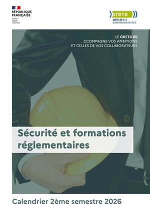 Catalogue Sécurité - 2ème Semestre 2026