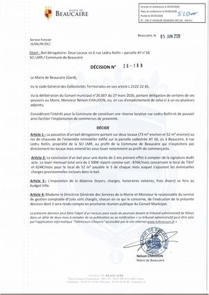Fichier Parution Des Arrêtés N° 26 188 à 26 194