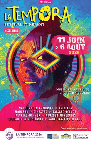 Programme de La Tempora 2026 - festival musique du Grand Narbonne