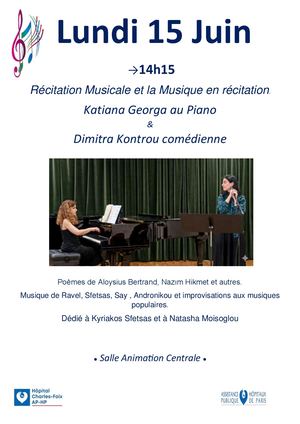 Lundi 15 Juin Récitation Musicale Dimitra Et Katiana