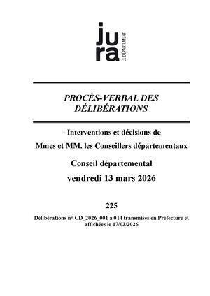 PV du 13 Mars 2026