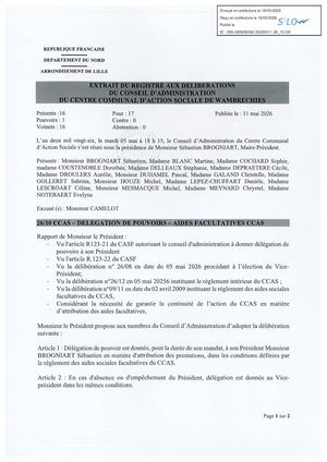 26 10 Délégation De Pouvoirs Aide Facultative